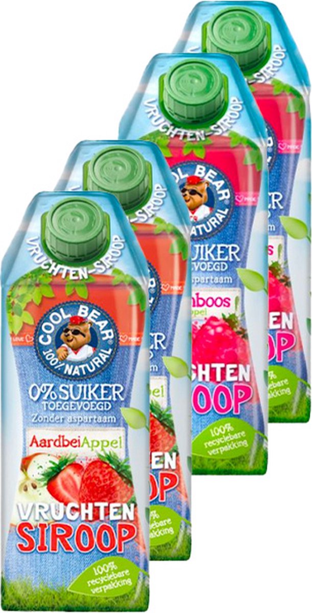 Goedkoopste Cool Bear | Limonade Siroop | Mix | 4 stuks | 4 x 750ml