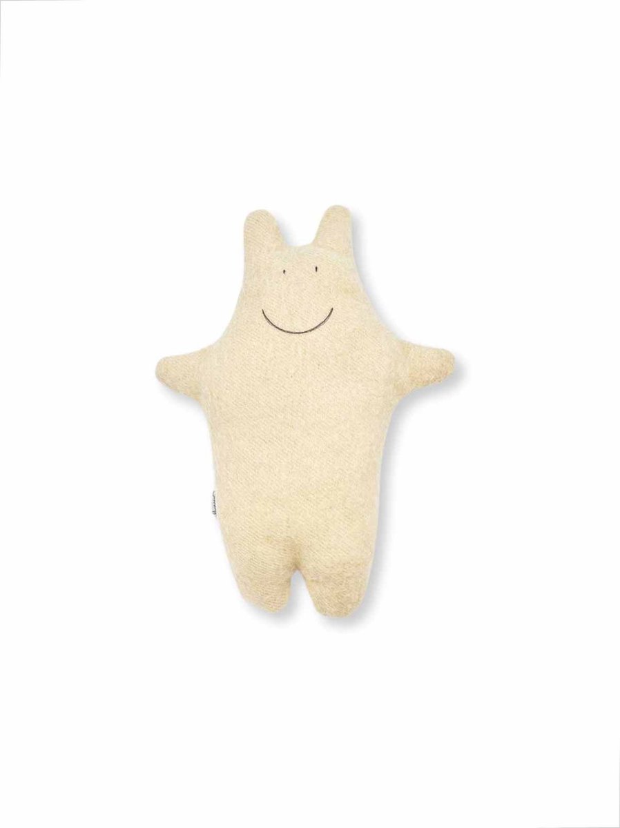Duurzaam cadeau - Vintage knuffel - Hippo - Wollen deken - Zero waste - Beige