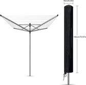 Professionele beschermhoes voor roterende luchter, universele hoes voor kledingparaplu, waterdichte Oxford-stof roterende luchterhoes (16 x 16 x 180 cm) - zwart