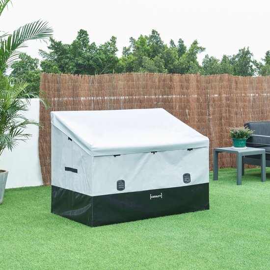 Foto: Tuin opbergbox alanno 78 109x147x86 cm grijs en zwart 850l casa pro