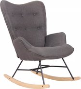 In And OutdoorMatch rocking chair Madie - Gris foncé - Chaise - Madies - 62 x 55 cm - 100% polyester - luxe Madie