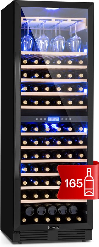 Vinovilla 17 Built-In Duo twee zones wijnkoelkast 53l 17 fl. 3-kleuren glazen deur