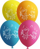 FUNIDELIA 8 Ballons - Décorations d'anniversaire Peppa Pig pour filles - Rose