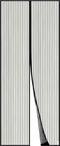 Magnetisch hor deurgordijn - Zwart - Hor tegen insecten - 90 x 200 cm - Vliegengordijn - Vliegengaas met klittenband montage - Hordeur zonder boren - Sterke magneten - Eenvoudige installatie - Horgordijn - Horren voor deur - Zelfklevend
