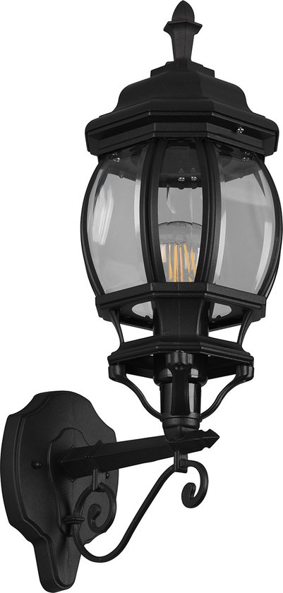 LED Tuinverlichting - Buitenlamp - Trion Velo - E27 Fitting - Spatwaterdicht IP44 - Mat Zwart - Alumunium