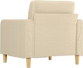 vidaXL Fauteuil 60 cm stof crèmekleurig