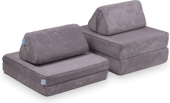Mini Modulaire bank - Speelsofa- Rib velvet - Lavender Comfort ...