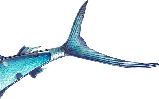 Eurocatch Marlijn - Muurdecoratie 95cm - 3-D Metaal en Glas - Kunst - Cadeau Idee - Vaderdag Cadeau van Eurocatch — afbeelding 2