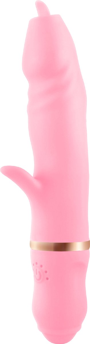 Goedkoopste Cupitoys® Tarzan vibrator met tong - 22,7cm - Lichtroze - 7 standen - Vibrators voor vrouwen en mannen - Sex toys voor vrouwen en mannen