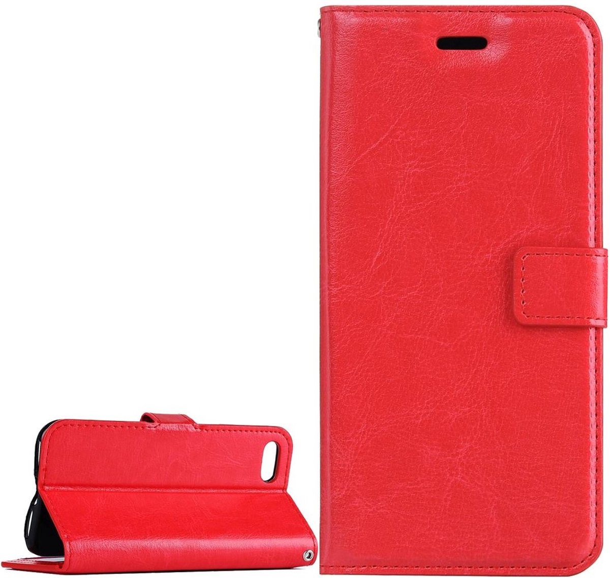 Bookcase Rood Geschikt voor Apple iPhone 5 / 5C / 5S / SE - portemonnee hoesje - ZT Accessoires