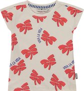 Stains and Stories girls shirt short sleeve Meisjes T-shirt - offwhite - Maat 134