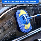Autowasborstelset met lange handgreep, chenille-microvezel, autowasmop, autowasborstelreinigingsset