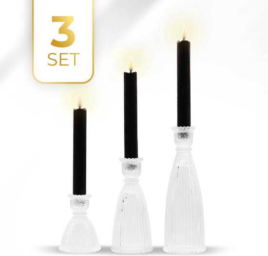 Healifty 2 stuks glazen kaarsenhouders, doorzichtige cilinder, kaarsenhouder, transparant glas, theelicht lampenkap, vervanging voor feest, bruiloft, middenstukken, 15 x 8 cm
