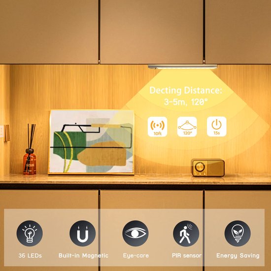 Brendz LED ronde Nachtlampje Bewegingssensor, USB-C Oplaadbaar