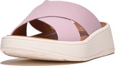 FitFlop F-Mode Leather Flatform Cross Slides PAARS - Maat 38