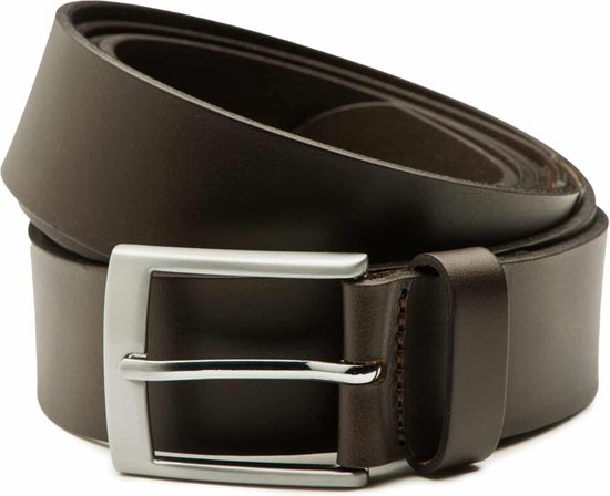 Leren heren riem Bruce XXL - duo pack - donkerbruin & zwart - 3,5cm breed