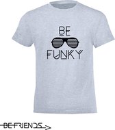 Be Friends T-Shirt - Be Funky - Kinderen - Licht blauw - Maat 10 jaar