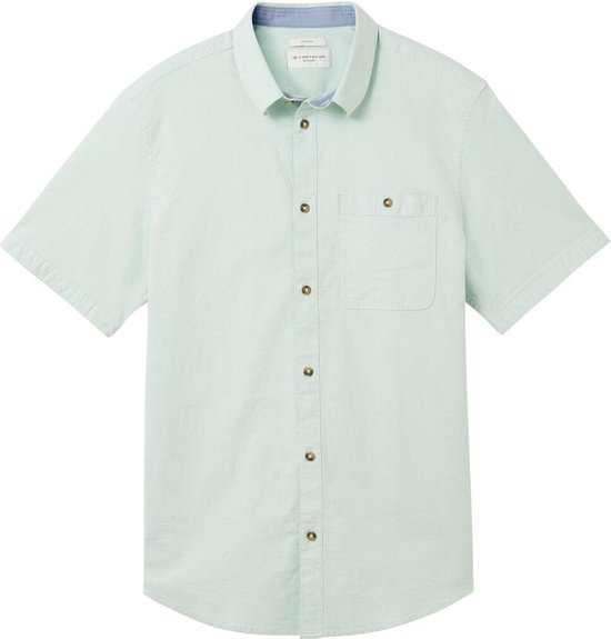 Tom Tailor Overhemd Basis Overhemd Met Korte Mouwen 1040122xx10 34646 Mannen Maat - 3XL