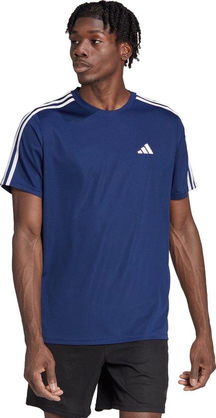 adidas Performance Train Essentials 3-Stripes Training T-shirt - Heren - Blauw- S