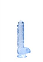 Realistische Dildo met Ballen 17 cm - Crystal Bleu