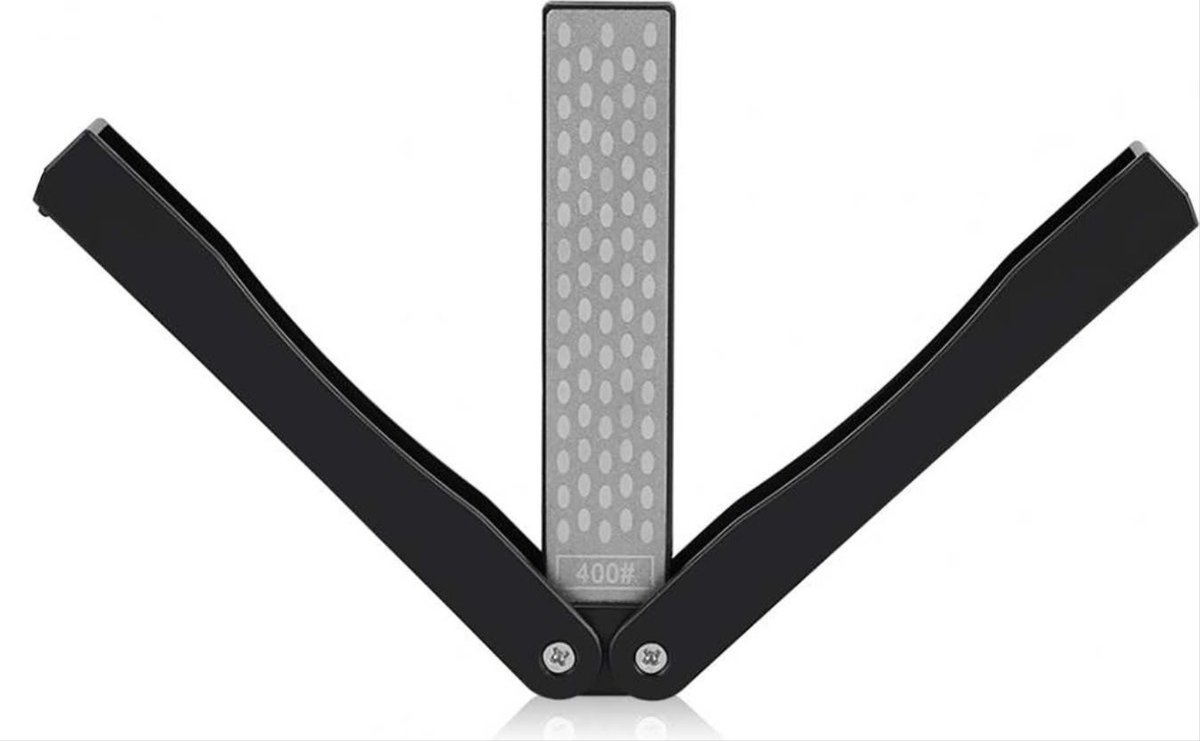 *** Opvouwbare Messenslijper - Slijpsteen - Folding - Zwart - Keukenla -Messlijpen - van Heble® ***