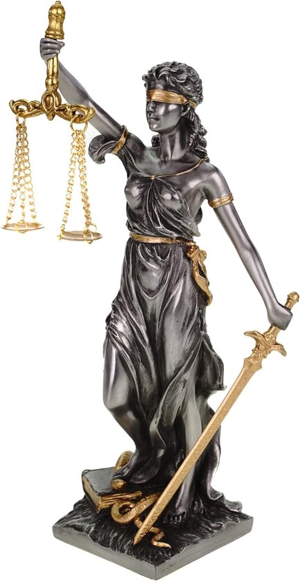 Veronese Design beeld/figuur - Vrouwe Justitia - KLEIN FORMAAT - 21cm - Justitia Romeinse Godin van Rechtvaardigheid