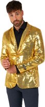 Suitmeister Sequins Goud - Heren Party Blazer - Glimmende Pailletten - Goud Carnavals Jasje - Maat M