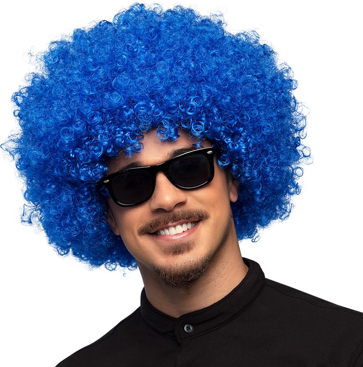Boland - Pruik Groove blauw Blauw - Afro - Kort - Unisex - Danser/danseres - 70's, 80's & 90's - Disco — afbeelding 12