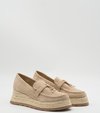 SmileFavorites® Loafers & Espadrilles - Khaki - Suedine - Maat 39