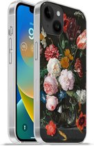 Geschikt voorApple Iphone 14 Plus - Soft case hoesje - Stilleven met bloemen in een glazen vaas - Schilderij van Jan Davidsz. de Heem - Siliconen Telefoonhoesje