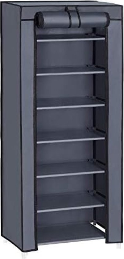 Gratyfied - Schoenenkastje - Schoenenkasten met deur - 46 x 28 x 126 cm - Grijs