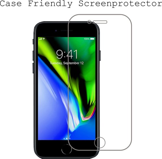 Protecteur d'écran compatible avec coque pour iPhone 7/8.