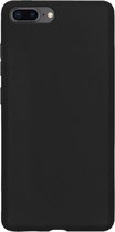 Hoesje Geschikt voor iPhone 8 Plus Hoesje Siliconen Cover Case - Hoes Geschikt voor iPhone 8 Plus Hoes Back Case - Zwart
