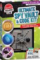 Klutz Maker Lab Ultimate Spy Vault & Code Kit met een kluisdeur, vingerafdruk en slot, met de tekst 'Book & S.T.E.M. Kit'.