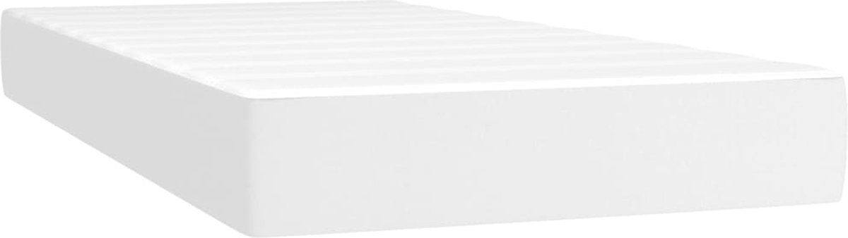 vidaXL - Pocketveringmatras - medium - 120x190x20 - cm - kunstleer - wit