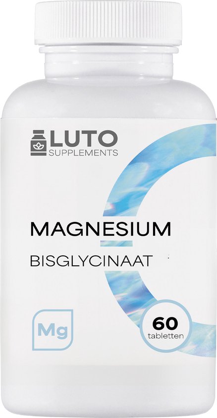 Magnesium Glycinate - 60 Tabletten - 150mg elementair magnesium Bisglycinaat / Glycinaat - Luto Supplements