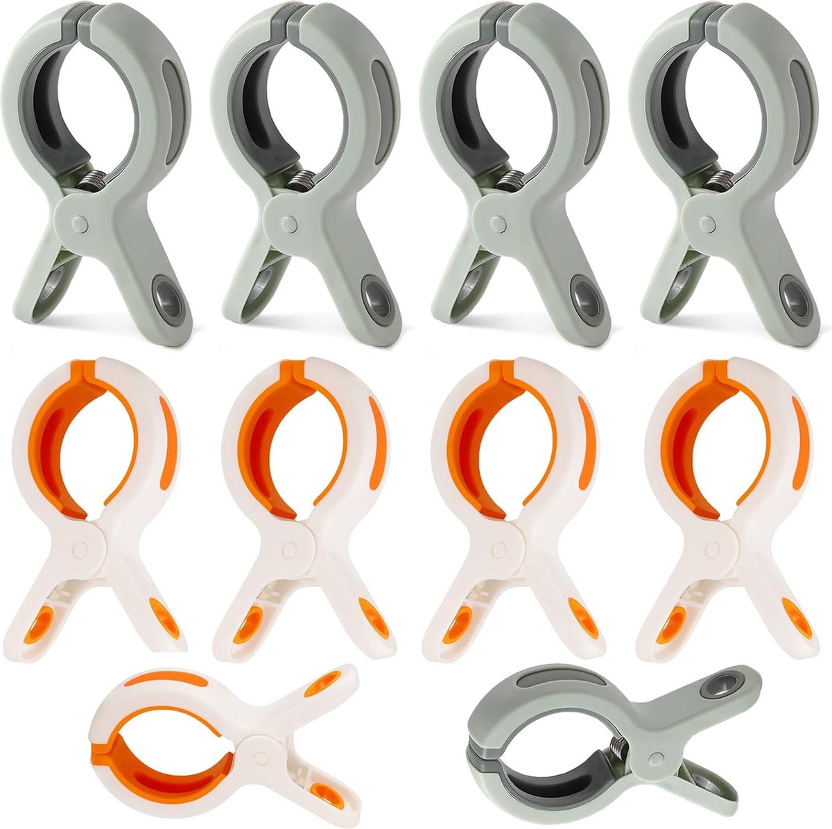 Goedkoopste Handdoekklemmen voor strandligstoelen, 10 stuks, grote klemmen, jumbo-formaat, sterke handdoekclips, winddicht, strandhanddoekclips voor dagelijkse was, badhanddoek, tapijt, beddengoed en dikke