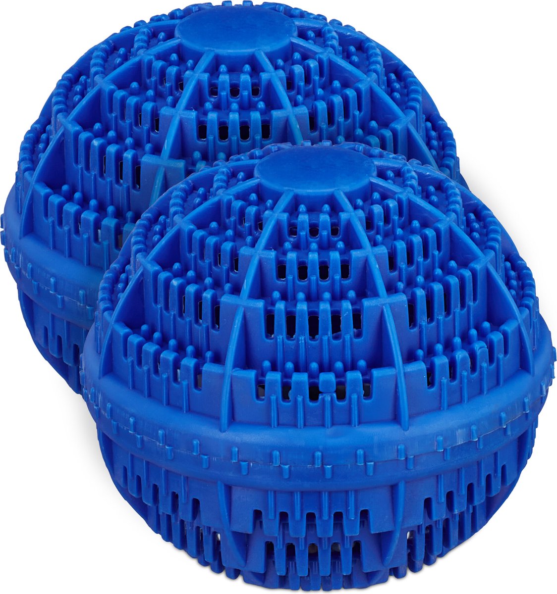 Goedkoopste wasbol set van 2 - met keramische balletjes - tot 1000x - blauw