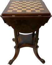Barokstijl bijzettafel inklapbaar schaakbord [Baroque] [Woonkamer] [Luxe] [Interieur] [Schaakbord]