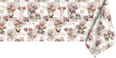 Raved Tafelzeil Hortensia 140 cm x 280 cm - Paars - PVC - Afwasbaar