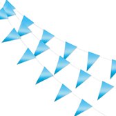 LUQ – Luxe Metallic Blauwe Slingers – Vlaggenlijn 10 Meter - Verjaardag Slinger Versiering Feestversiering Vlaggen Decoratie