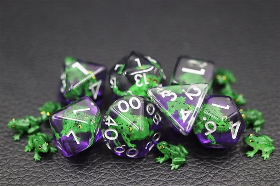 Grenouille - Set de dés en résine