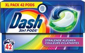 Dash Wasmiddelcapsules 3in1 Pods Stralende Kleuren 42 stuks