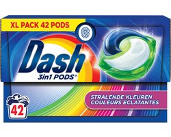 Dash Wasmiddelcapsules 3in1 Pods Stralende Kleuren - 42 stuks