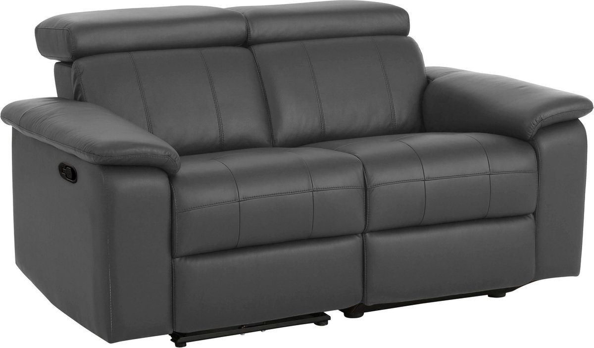 Notio Living Tanaro-Bank 2-zits - Handmatig - Grijs PU