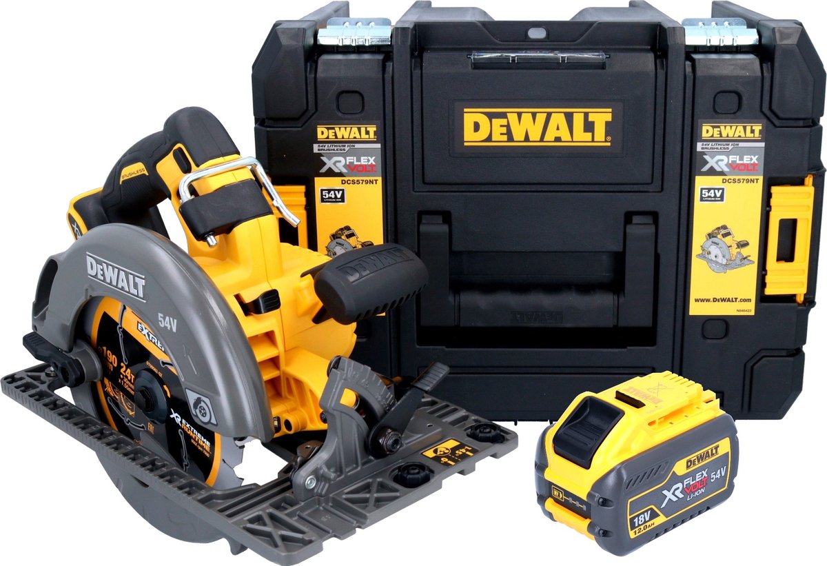 DeWalt DCS 579 NT Accucirkelzaag 54 V FlexVolt 190 mm borstelloos + 1x accu 12.0 Ah + TSTAK - zonder lader