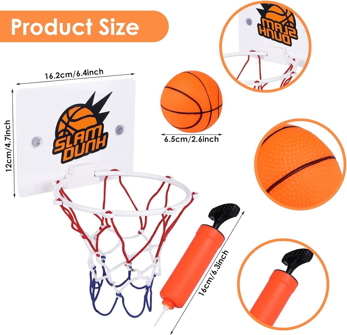 Indoor Basketbalring met Zuignap