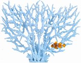 Kunstmatige plastic koraal aquariumplanten koraal aquarium decoraties in verschillende maten en kleuren koraal decoratie voor aquaria (L blauw)