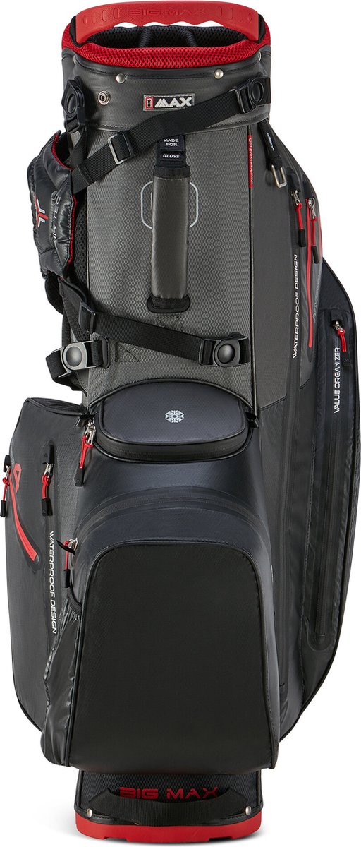 Big Max Aqua Hybrid 4 - Waterdichte Golftas - Cartbag - Zwart Grijs van Merkloos — afbeelding 3
