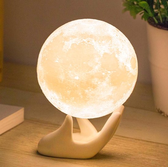 Maanlamp - Bal - LED - Geschenk - Maanlicht - Nachtlampje